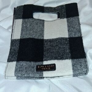 Bath & Body Works Black & White Check Plaid Toiletry Bag